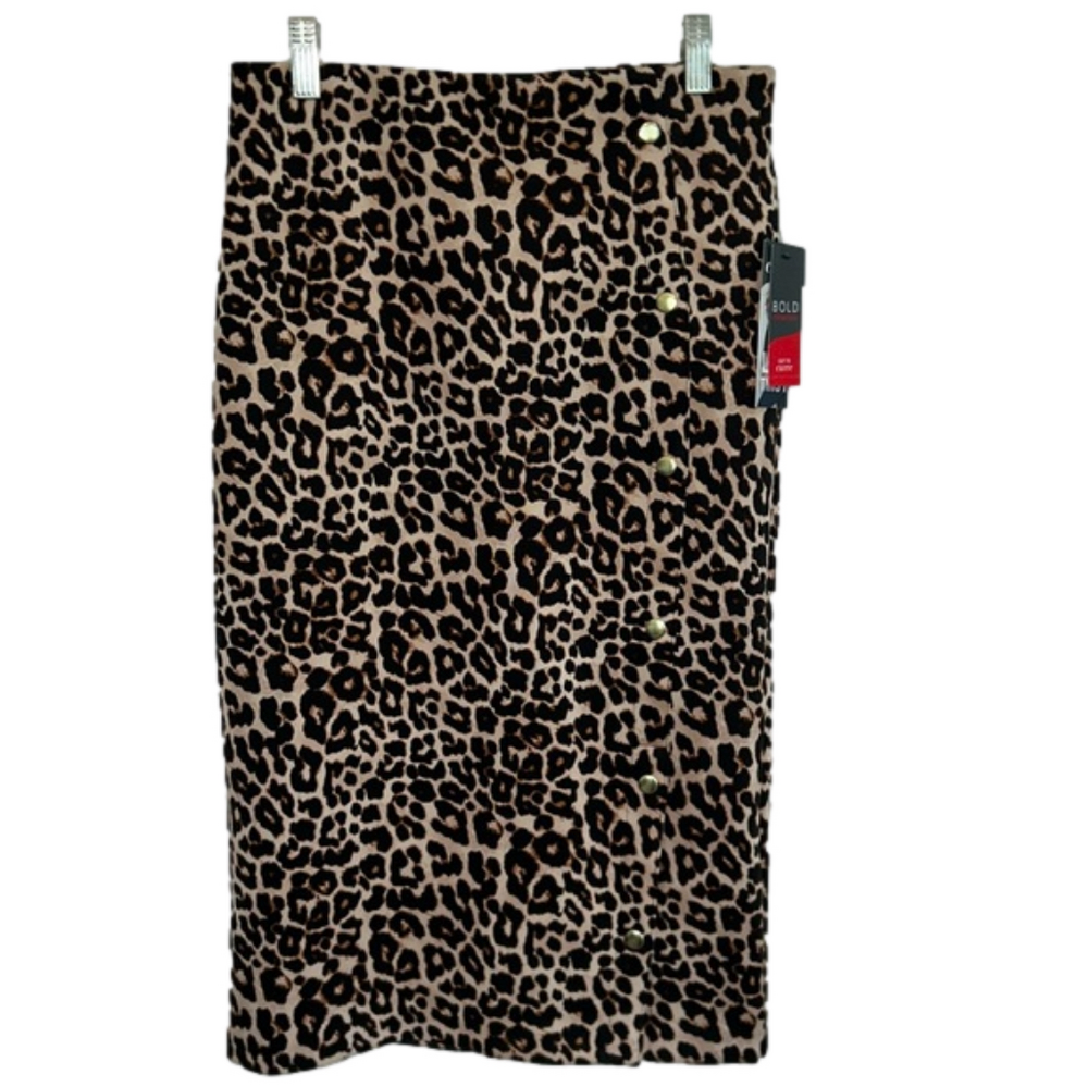 NWT: Bold Elements: Size Small: Cheetah Print Stretch Skirt